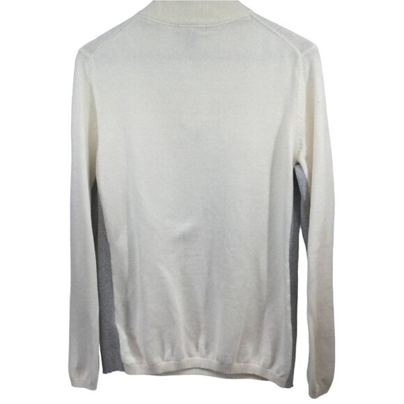 Tommy Hilfiger Cotton 1/4‎ Zip Pullover Sweater L Cream - Picture 5 of 5